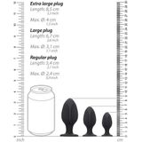 Diamond Shape Butt Plug Set - Black