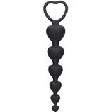 Anal Heart Beads - Black