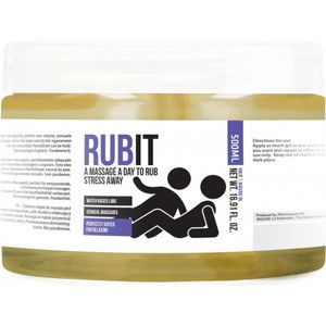 Shots - Pharmquests Rub It - A Massage A Day To Rub Stress Away - 500 ml geel