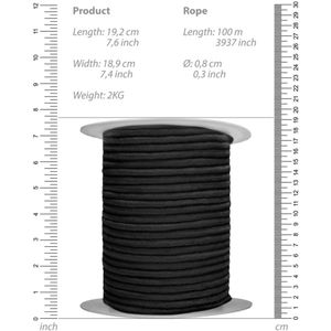 Ouch! - Bondagetouw  Zwart - 100 meter
