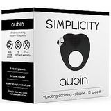 Simplicity AUBIN Vibrerende Cockring van Siliconen - Zwart