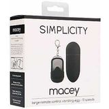 Shots - Simplicity Macey - Vibrerend Eitje met Afstandsbediening Black