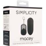 Shots - Simplicity Macey - Vibrerend Eitje met Afstandsbediening Black