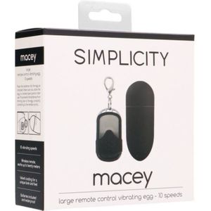 Shots - Simplicity Macey - Vibrerend Eitje met Afstandsbediening Black