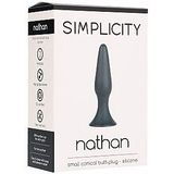 Shots - Simplicity | NATHAN small conical butt-plug with suction cup - Black