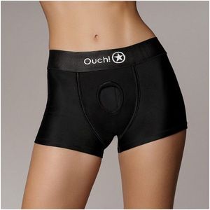 Ouch! Strap-on Boxer met vibrerende bullet - maat XS/S - zwart