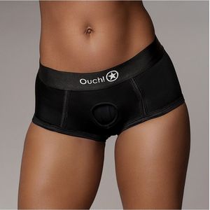 Vibrating Strap-on Brief - M/L - Black