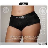 Vibrating Strap-on Brief - XL/XXL - Black