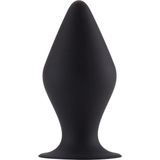 Grote Siliconen butt plug - 12.1 cm zwart