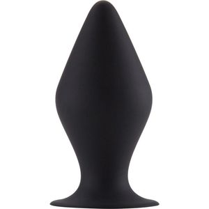 Grote Siliconen butt plug - 12.1 cm zwart