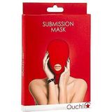 OUCH! Subjugatie Masker Voor Complete Gezichts Bedekking Licht Transparant – Rood