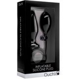 Shots - Ouch! Opblaasbare Silicone Plug Black