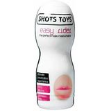 Shots Toys Easy Rider Masturbator met Glijmiddel Mond - beige