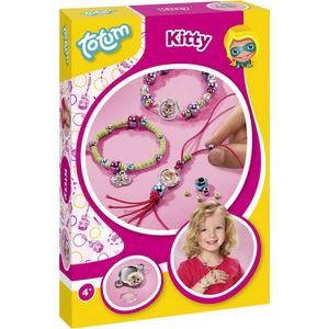 Totum Creatief Poesjes Armbandjes Maken Kitty Knutselpakket 2 Kralen Armbandjes en Halsketting Maken