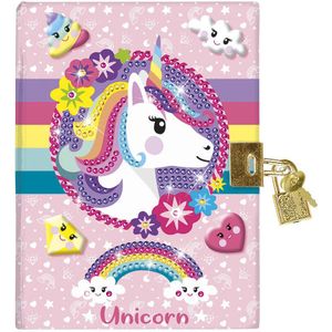 Totum Unicorn Geheim Dagboek met Slot Vriendenboek Diamond Painting Knutselen Cadeautip