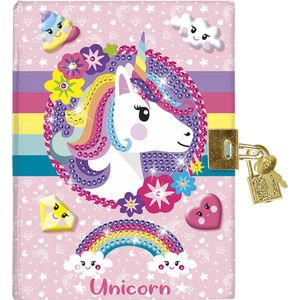 Totum Unicorn Geheim Dagboek met Slot Vriendenboek Diamond Painting Knutselen Cadeautip