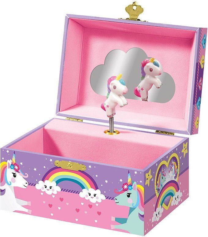 Totum - Unicorn Sieradendoosje - Kleurvol - Hout - Muziekdoosje