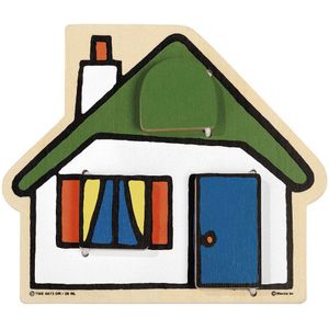 Nijntje houten speelgoed kiekaboe huisje - peuter kleuter educatief speelgoed - Bambolino Toys