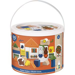 Bambolino Toys - Nijntje Blokkenton - Educatief Speelgoed - Houten Blokken - Peuter, Kleuter