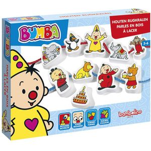 Bambolino Toys - Bumba - Houten Speelgoed Rijgkralen - Leer Rijgen - Vanaf 3 Jaar