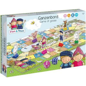 Bambolino Toys - Fien & Teun Ganzenbord - Educatief Peuter Speelgoed - Gezelschapsspel - Boerderij Thema