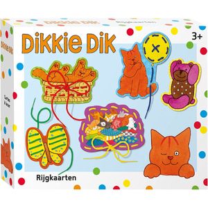 Bambolino Toys - Dikkie Dik Rijgkaarten - Educatief Speelgoed - Peuter Kleuter