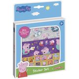 Peppa Pig stickers, 3 stickervellen met speelachtergrond, creatief speelgoed - Bambolino Toys