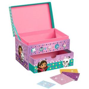 Gabby’s Poppenhuis sieradendoosje glitter beauty doosje versieren 15 x 10 x 10 cm - Totum Gabby’s Dollhouse cadeautip