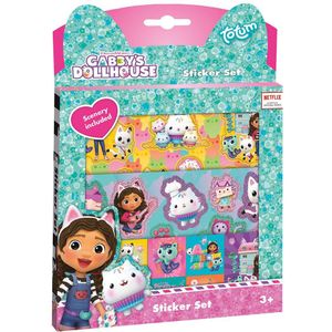 Gabby’s Poppenhuis stickerset 3 vellen stickers met speeldecor - Totum Gabby’s Dollhouse
