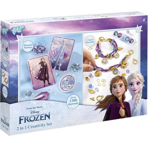 Totum 2in1 Frozen Diamond Painting en Armbanden Maken Knutselset