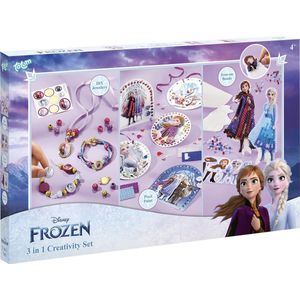 Disney Frozen Totum knutselset XL 3 in 1 armbandjes, diamond paint en strijkkralen cadeautip knutselen meisjes creatief speelgoed