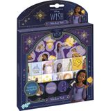 WISH Stickerset, meer dan 50 glinsterende Disney kinderstickers uit de kerstfilm ""Wish"", ideaal als kindercadeau, voor kinderen vanaf 3 jaar