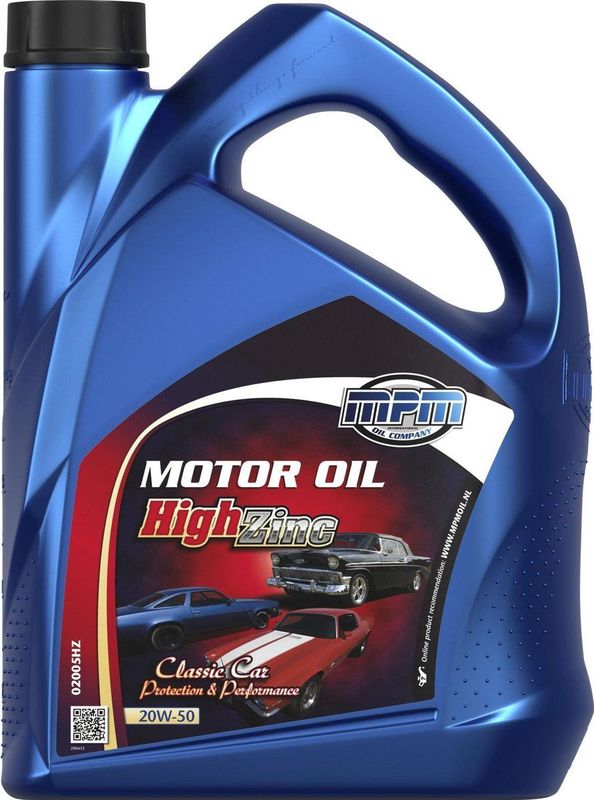 MPM Motorolie 20w50 multigrade high zink - 5 liter
