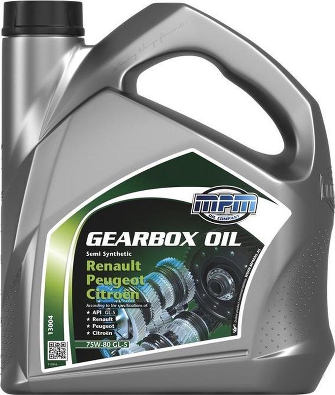 MPM Versnellingsbakolie 75w80 GL5 RPC - 4 liter