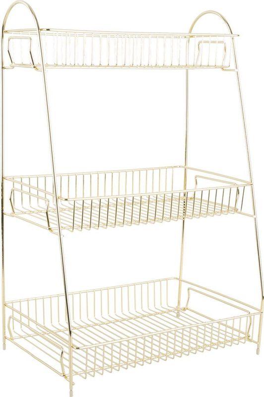 Present Time - Tidy - Keukenrek - Goudkleurig - 30 cm breed - 20 cm diep - 45.5 cm hoog