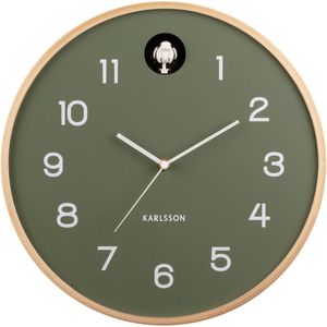 Karlsson Dupla Color Cuckoo Wandklok – Modern Design in roze met blauw - De Woon Winkel