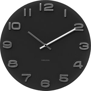 Karlsson - Vintage - Wandklok - Zwart - Glas