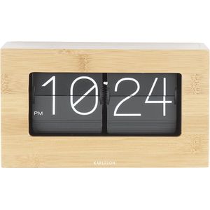 Karlsson - Wall / Boxed Flip - Tafelklok - Houtkleurig - Metaal - Compact