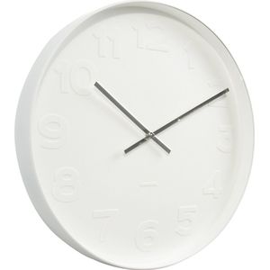 Wandklok Mr. White Nummers Witte behuizing Ø51cm