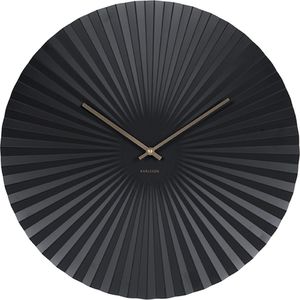 Wandklok Sensu XL Staal Zwart Ø50cm