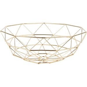 Basket Diamond Cut large iron gold plated