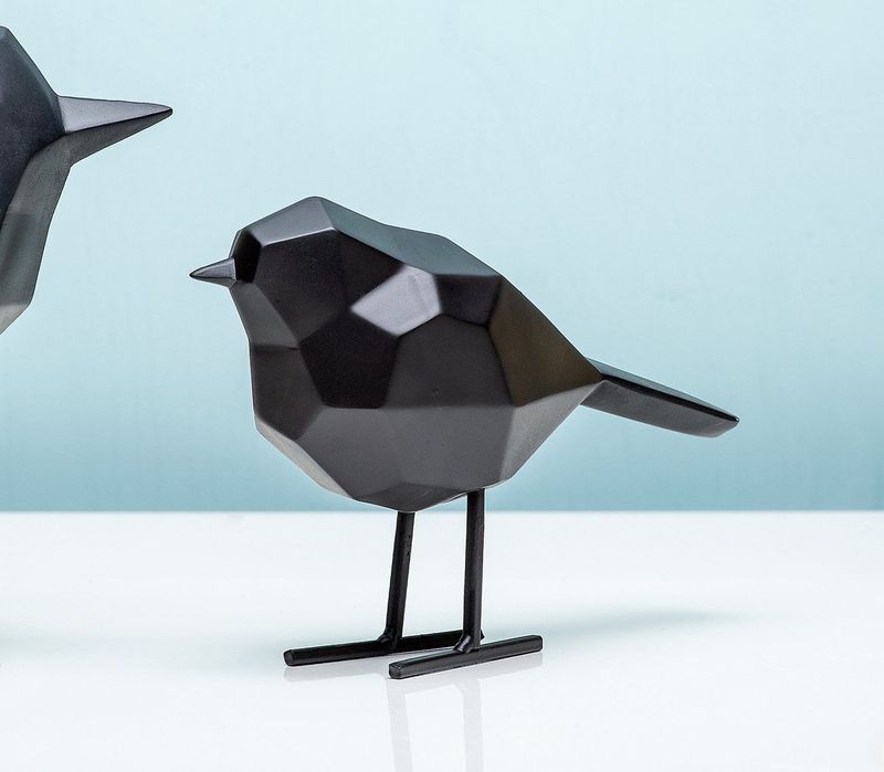 Present Time -Statue bird - Small - Polyresin - Zwart