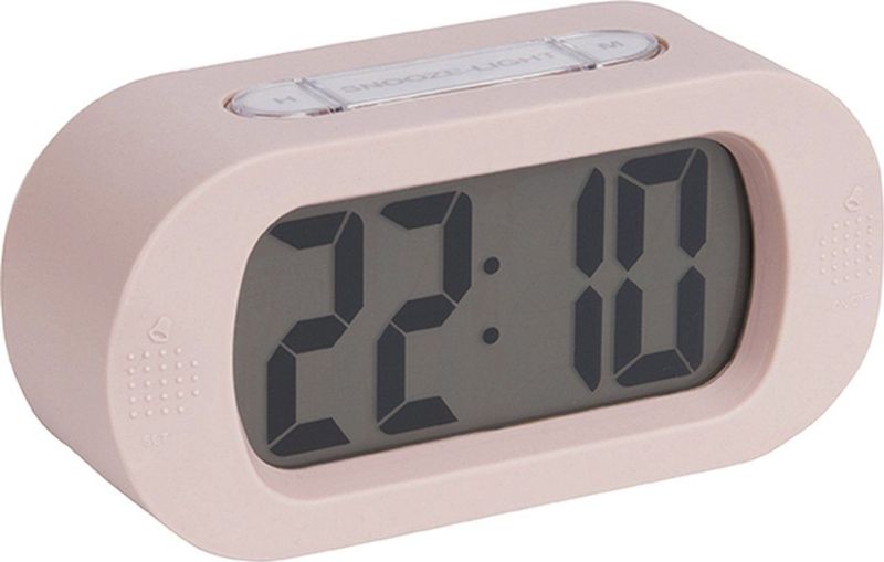 Karlsson - Gummy - Wekker - Licht Roze - 14x7x5cm - Scandinavisch