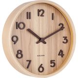 Wandklok Pure Licht lindehout Small Ø22cm