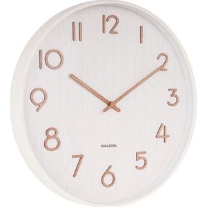 Wandklok Pure Wit lindehout Ø40cm