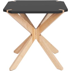 Side table Mister X - Rubber Hout, Zwart MDF top - 45x45x45cm