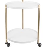 Side table Thrill - Staal Goud, Wit - 42,5x52cm