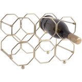 Pt, (Present Time) Honeycomb Wijnrek - 16,5 x 31 x 22 cm - Goud - Ijzer - 6 flessen