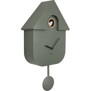 Karlsson Wandklok Modern Cuckoo Thermoplast Jungle groen