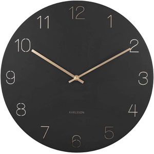 Klok Karlsson Charm Engraved Numbers Black 40 cm